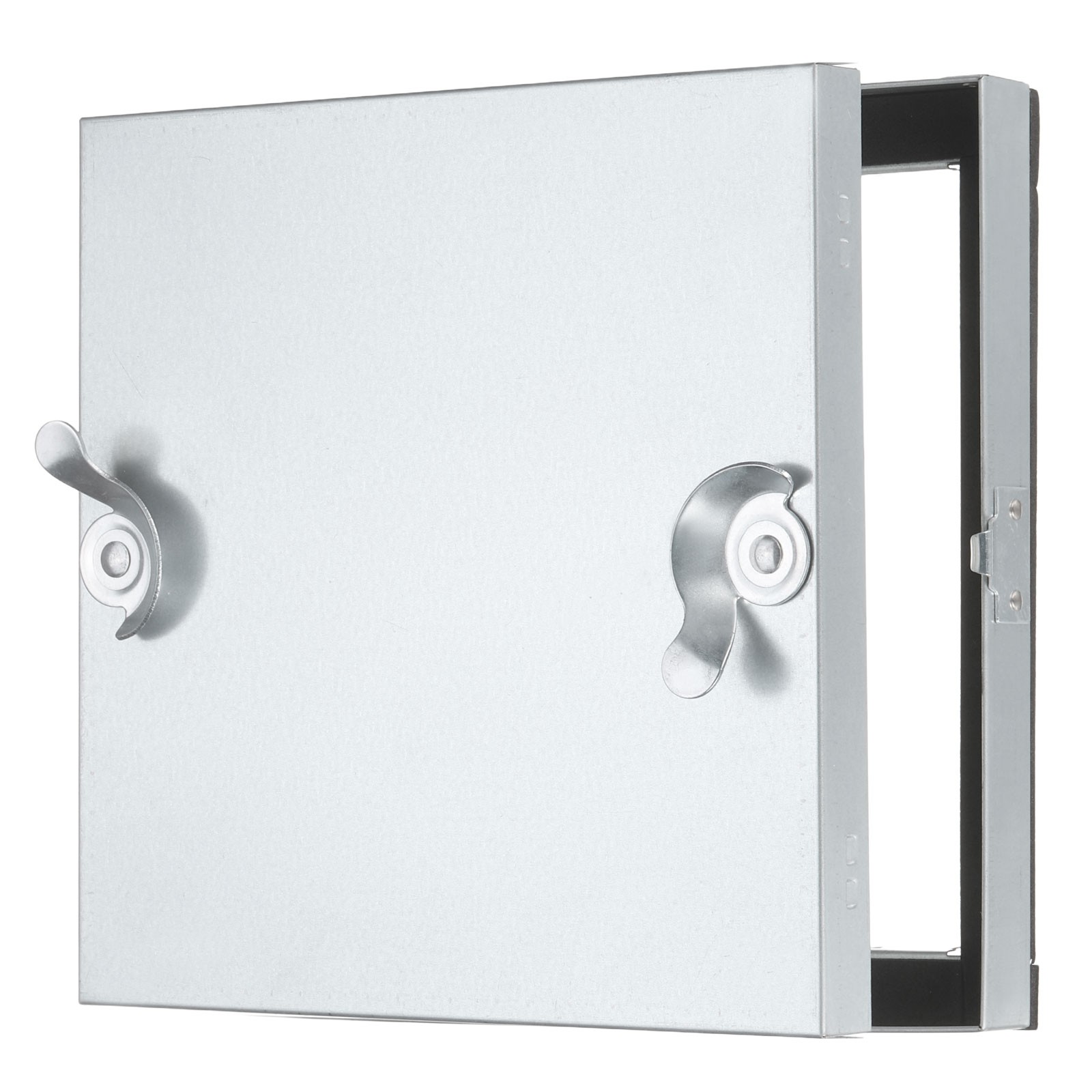 10x10" Galvanized Steel Access Panel with 2 Clasp Lock for Plumbing, Silver Tone