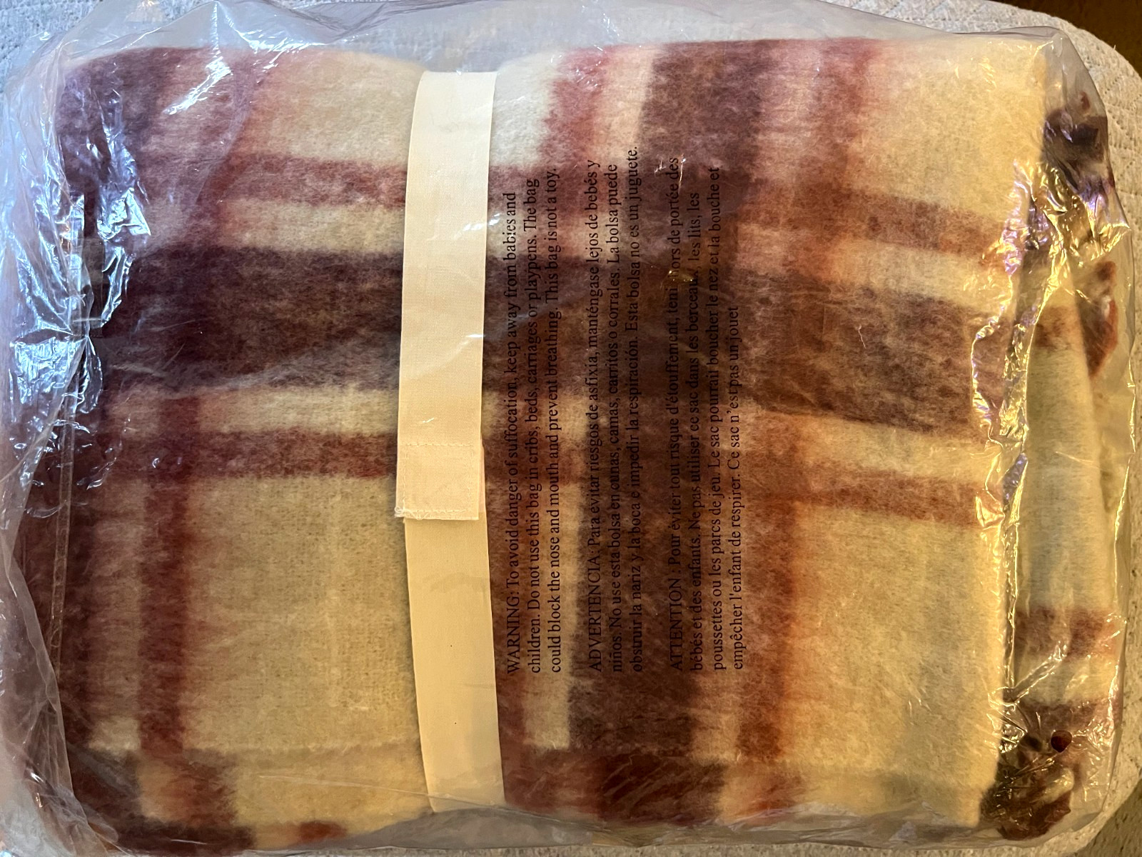 Fireside Brushed Flannel Throw Blanket One Size