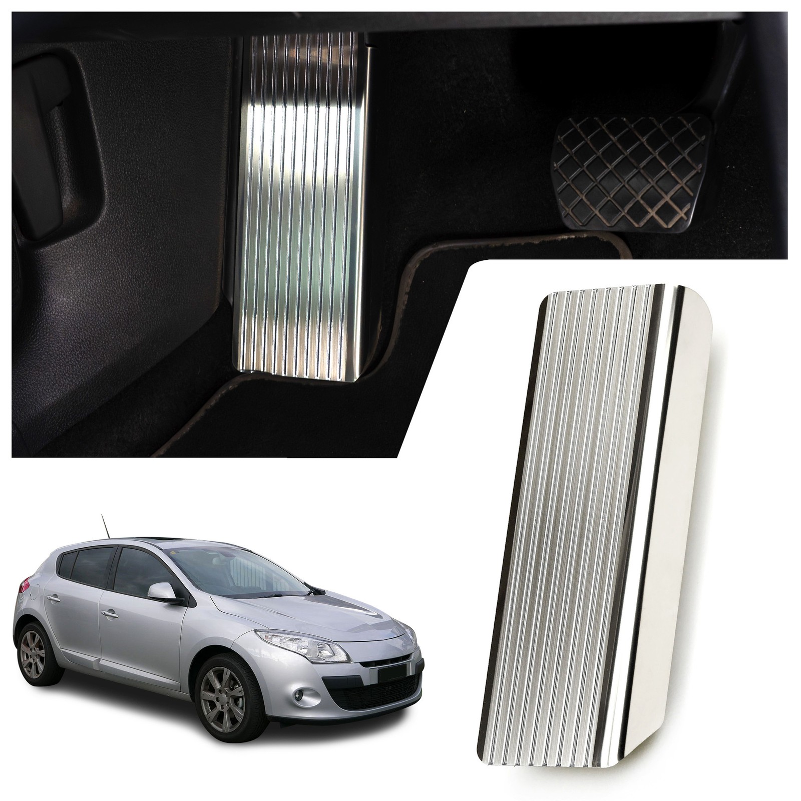 Footrest Plate for Renault Megane Hatchback (BZ) 5D 2008-2015 Silver