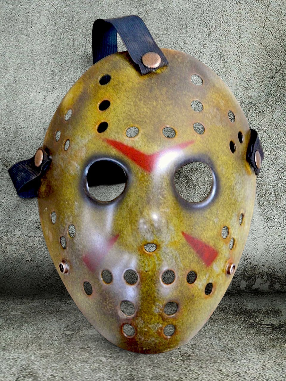 Adult HORROR MOVIE MASK - Jason Voorhees Dark Hockey Mask Friday the 13th
