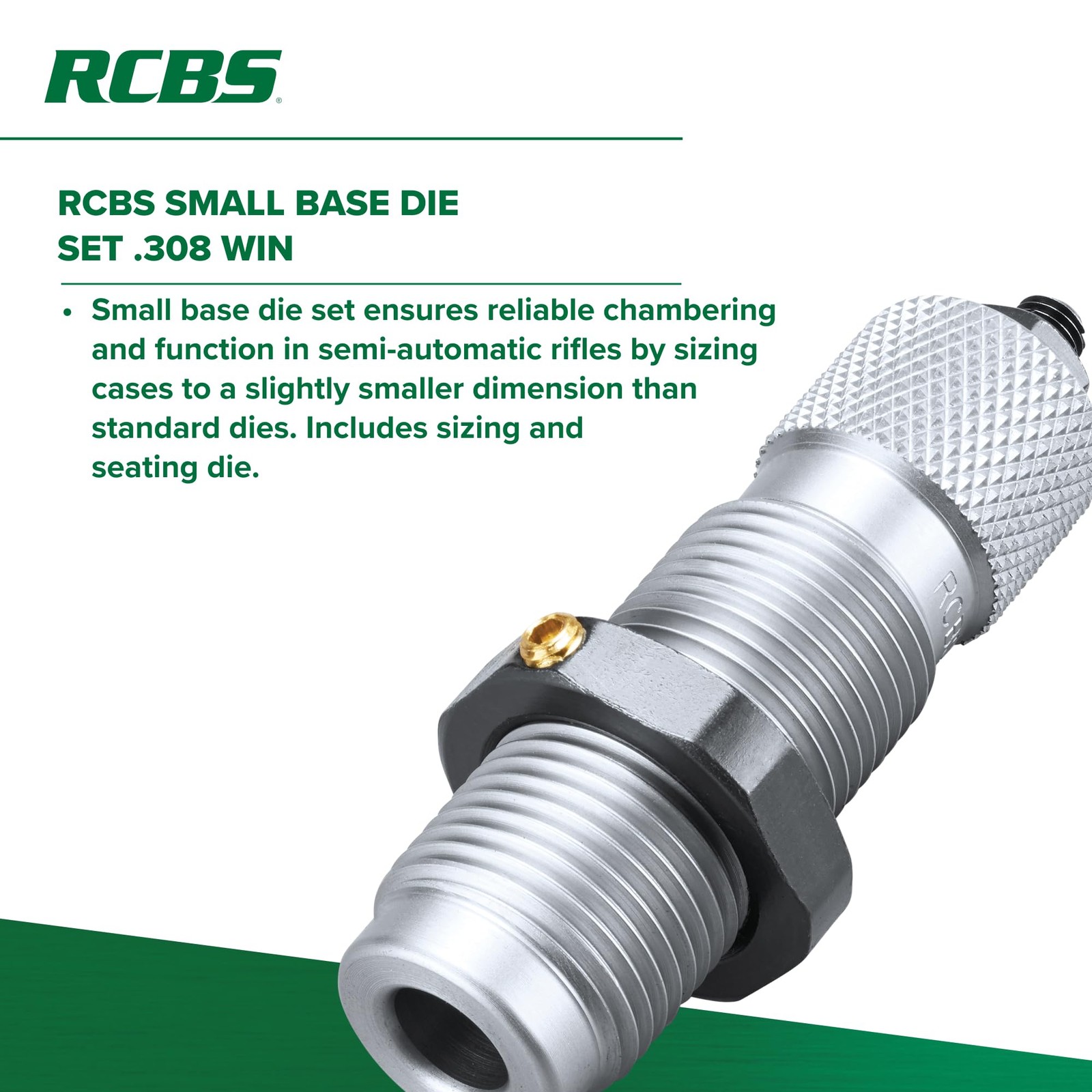 RCBS Small Base .308 Win Reloading Die Set for Semi-Automatic Rifles