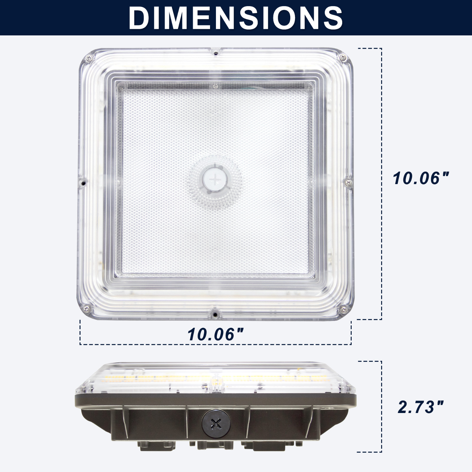 LED Canopy Light 60/80/100W, 3/4/5K Selectable, Carport Ceiling Light