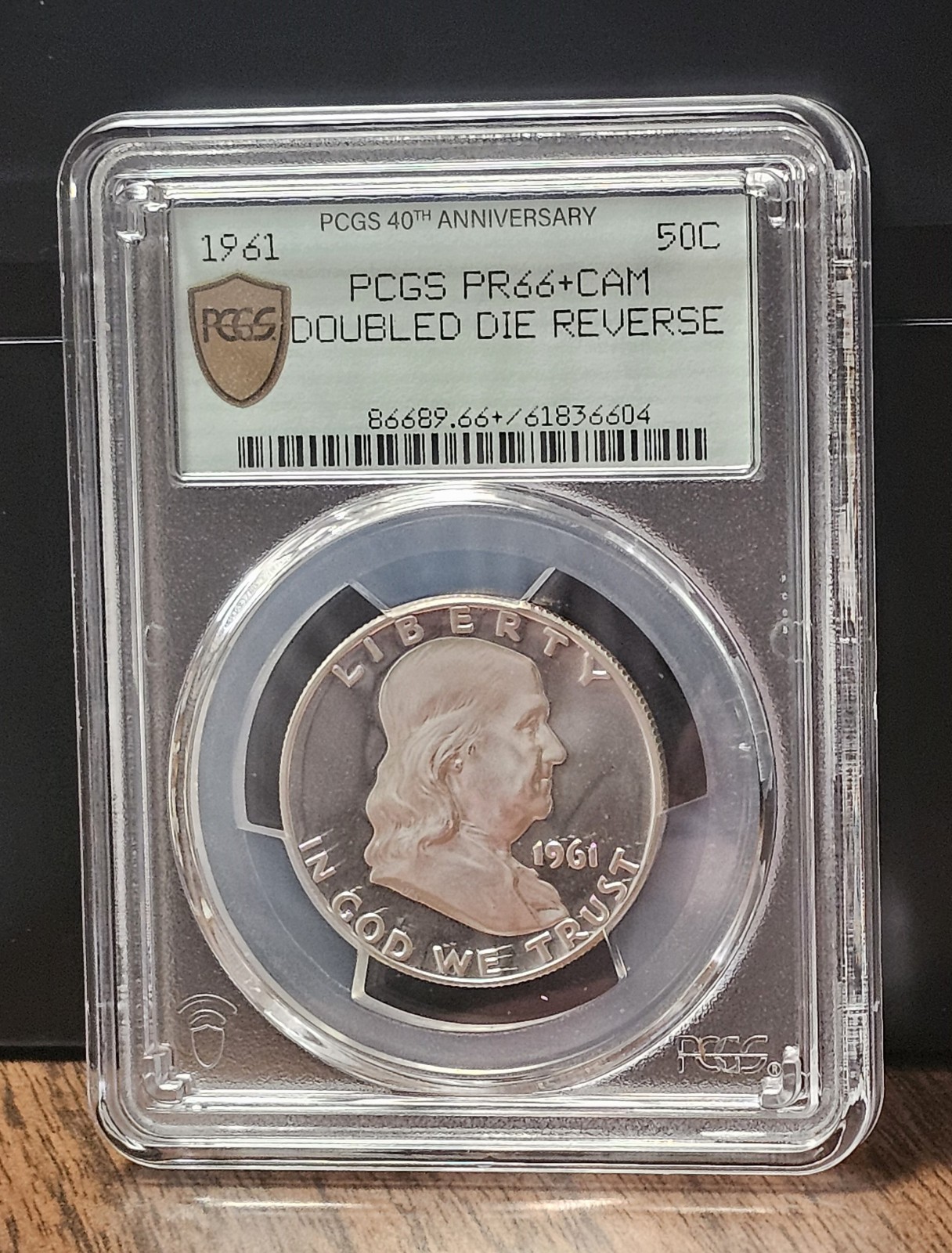 1961 Franklin Half Dollar DDR FS-801 PCGS PR66+!!!!CAMEO!!!!! Proof 50C 2/1