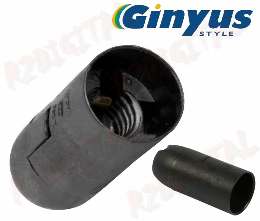 3pcs SMOOTH LAMP HOLDER E14 BLACK GINYUS FAST LAMP HOLDER BULB