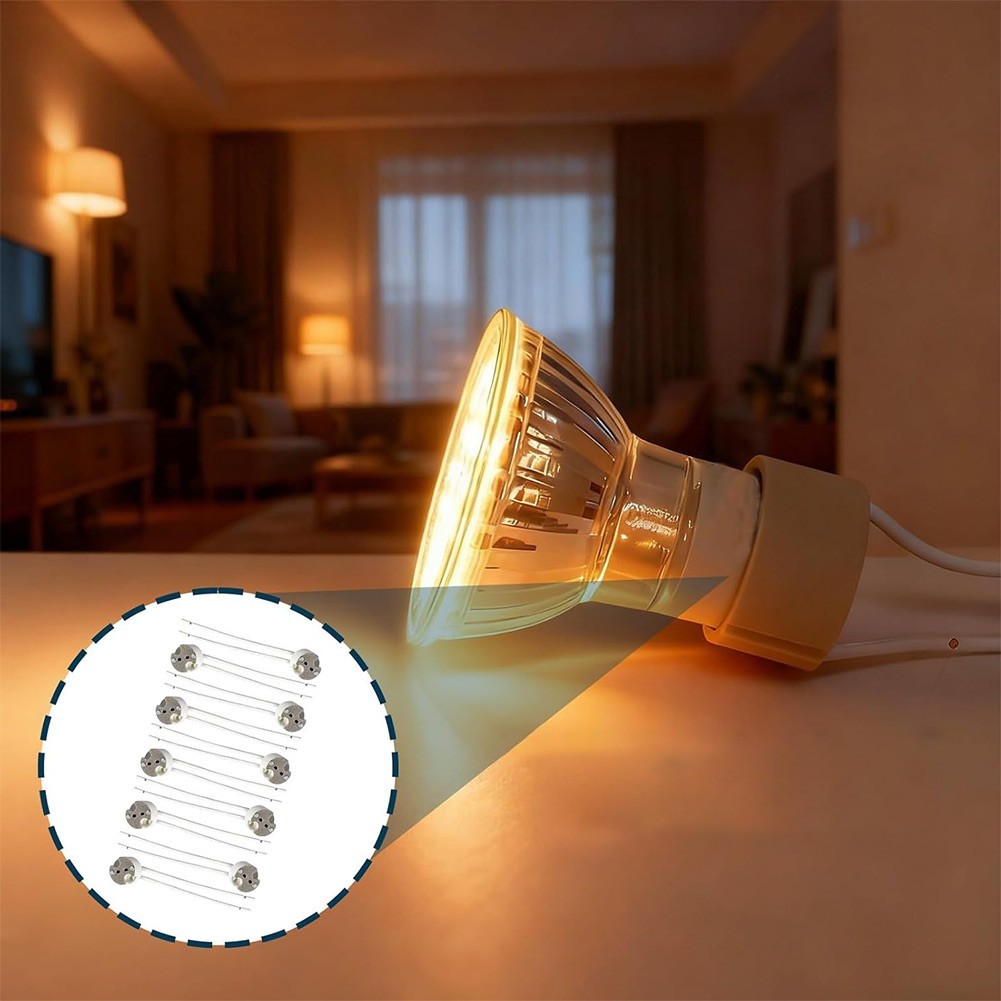 GU5.3 Socket Pack 10pcs MR16 Lamp Holder For 12V LED Halogen Compatible