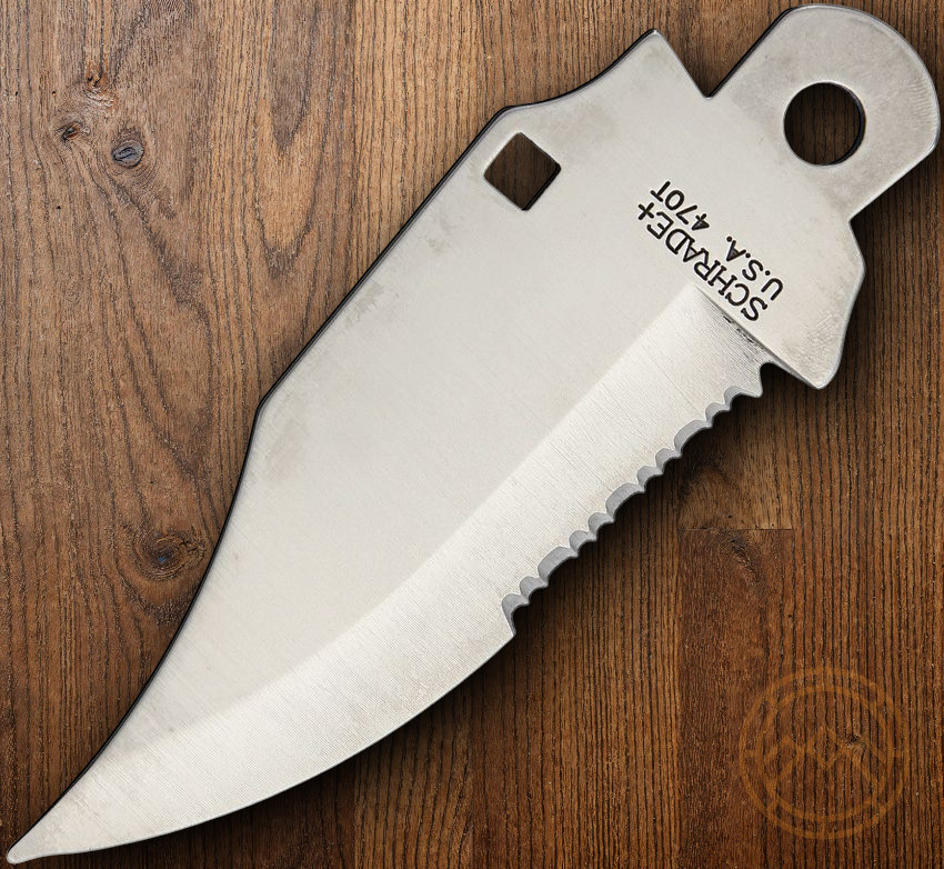 Schrade Knife Blade Replacement Satin Finish Stainless Steel Clip Point USA MADE