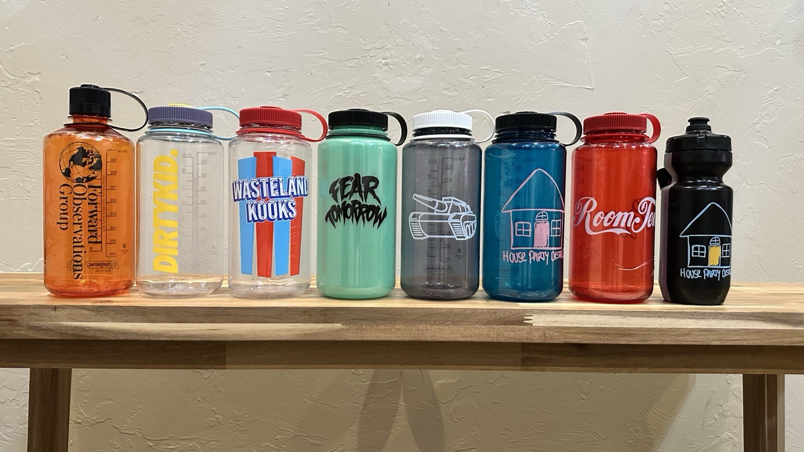 New Nalgene lot: FOG, SUPDEF, RTP, HPD, WASTELAND KOOKS, DIRTY KID