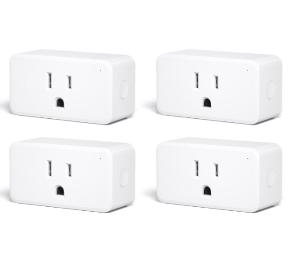 Zigbee Smart Plug 4 Pack with Real-Time Energy Monitoring,15A Outlet, Zigbee Rep