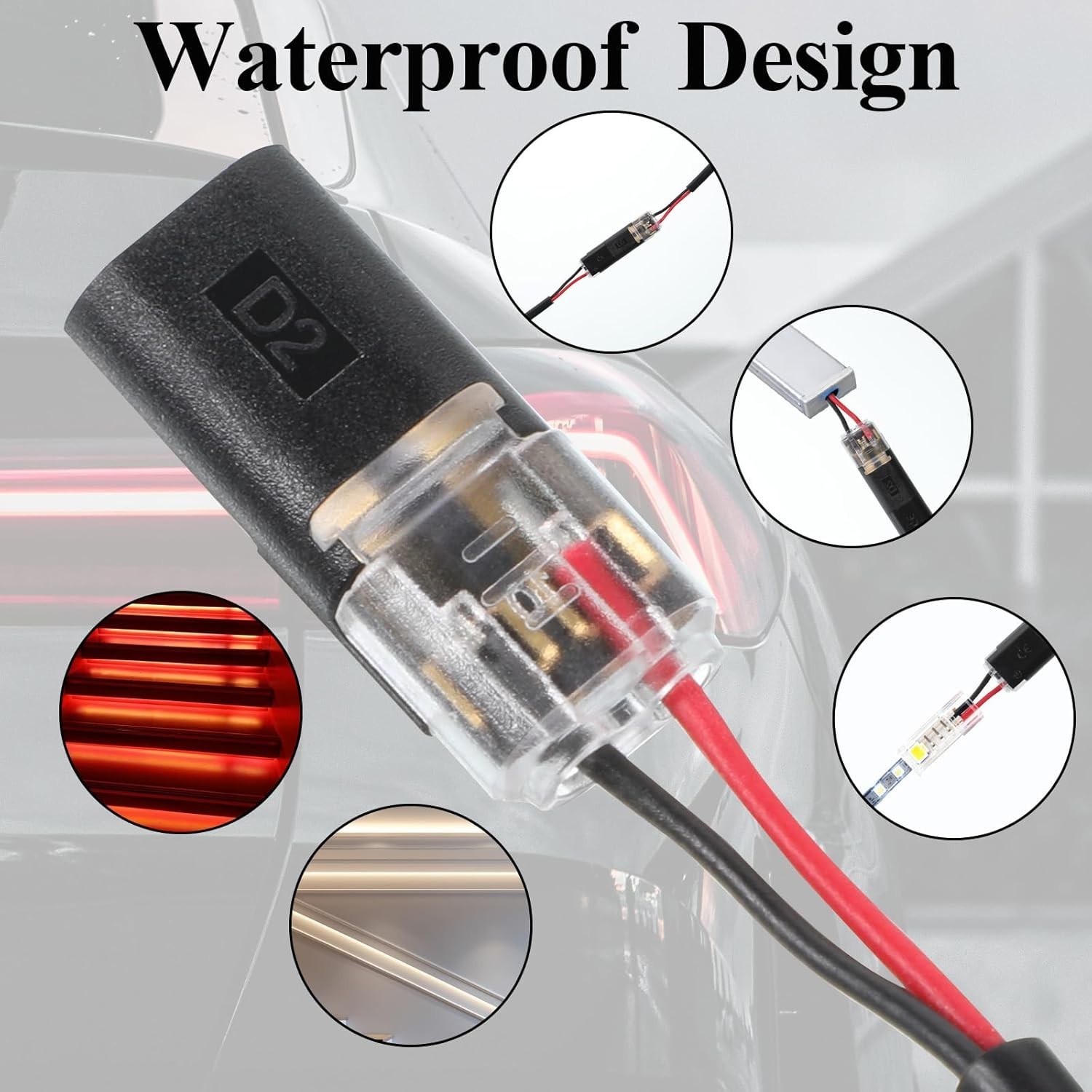 20 PCS Double-Wire Plug-in Connector, Quick Solderless Wire Splice Connector, Lo