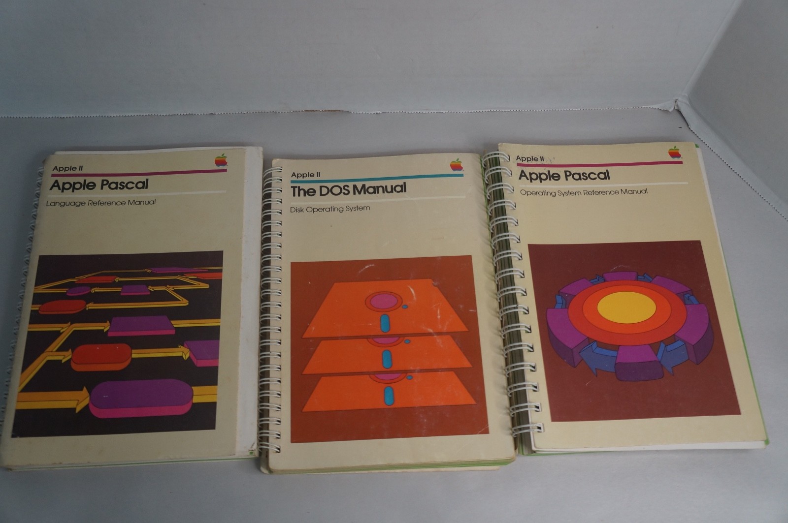 Lot of 3 Apple ll Manuals Apple Pascal Dos Operating System Language