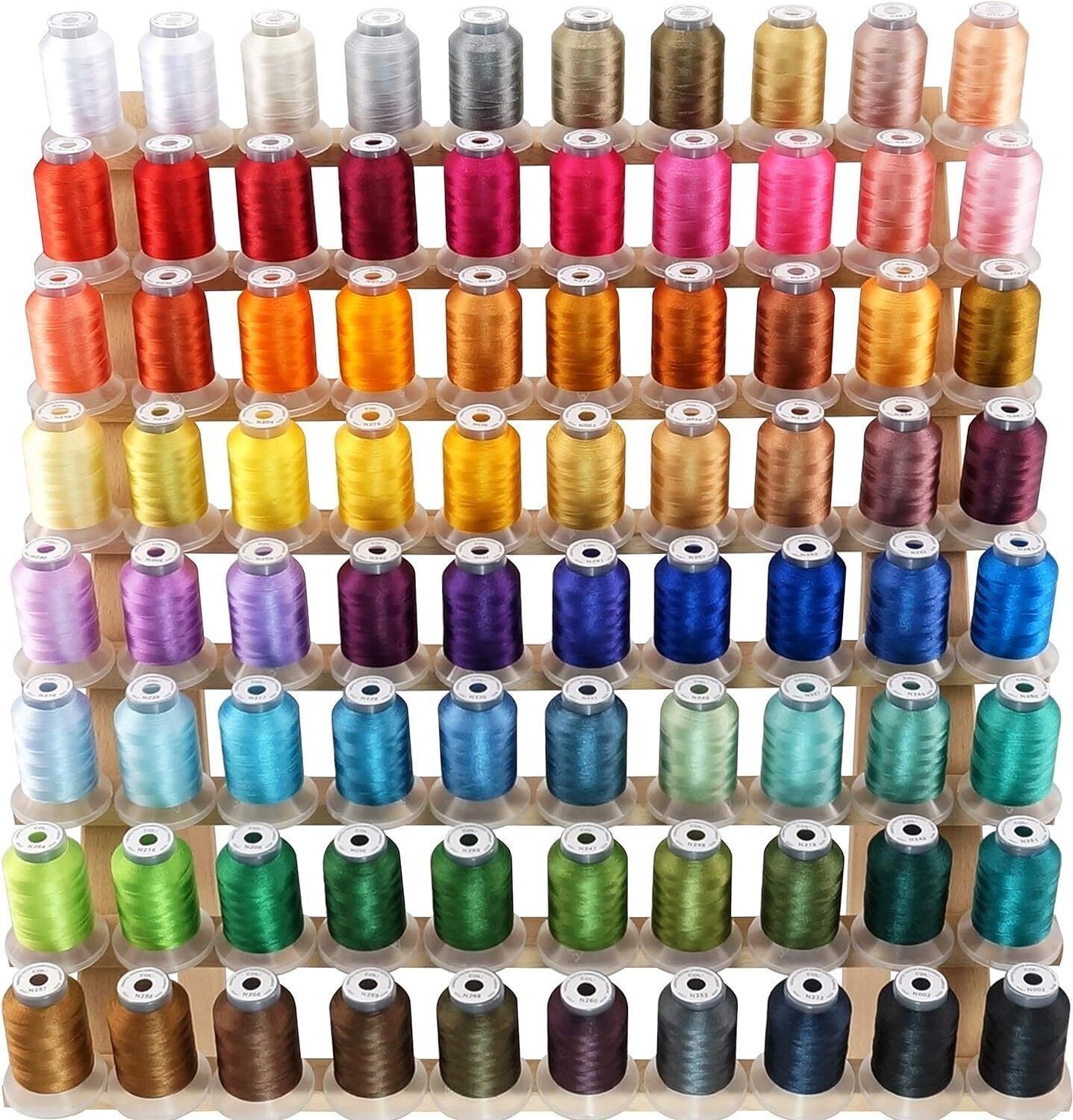 80 Spools Polyester Embroidery Machine Thread Kit 500M (550Y) Each Spool New