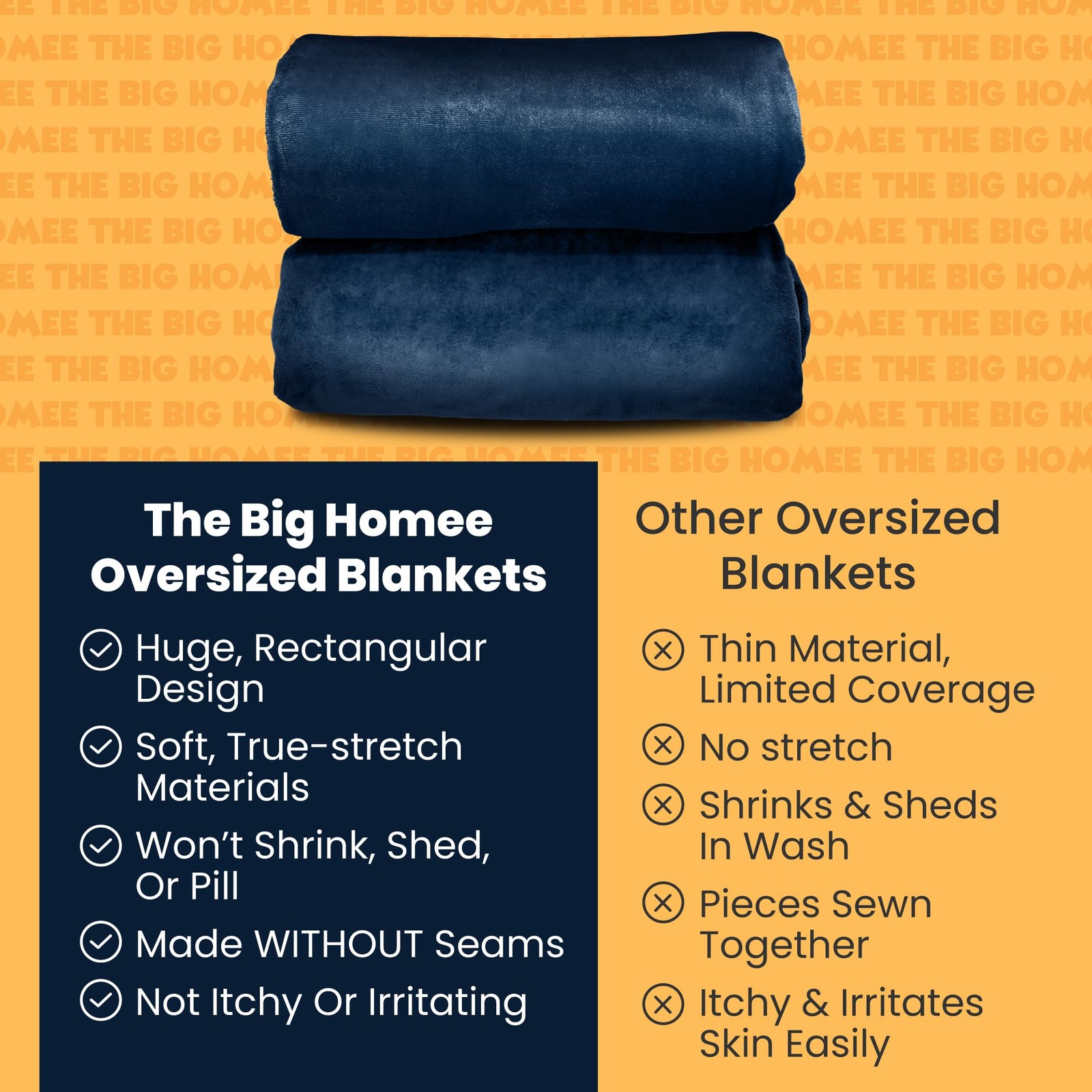 Oversized Blanket 150x100 Inches – Giant Family Blanket, 12.5x8.5 Feet, Huge ...