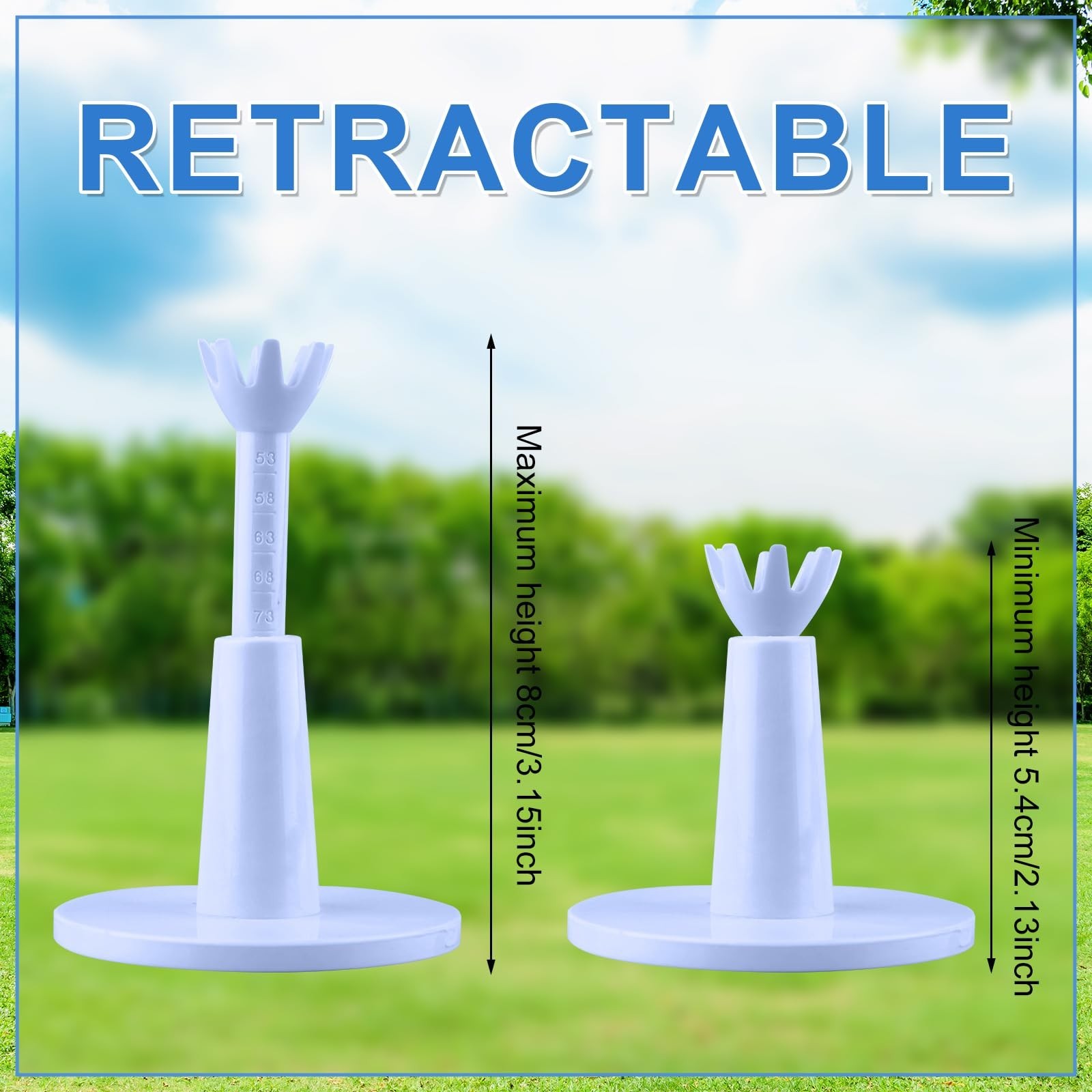 BOXOB 2pcs Adjustable Golf Tees, Golf Simulator Tees for Driving Range Mat Ba...
