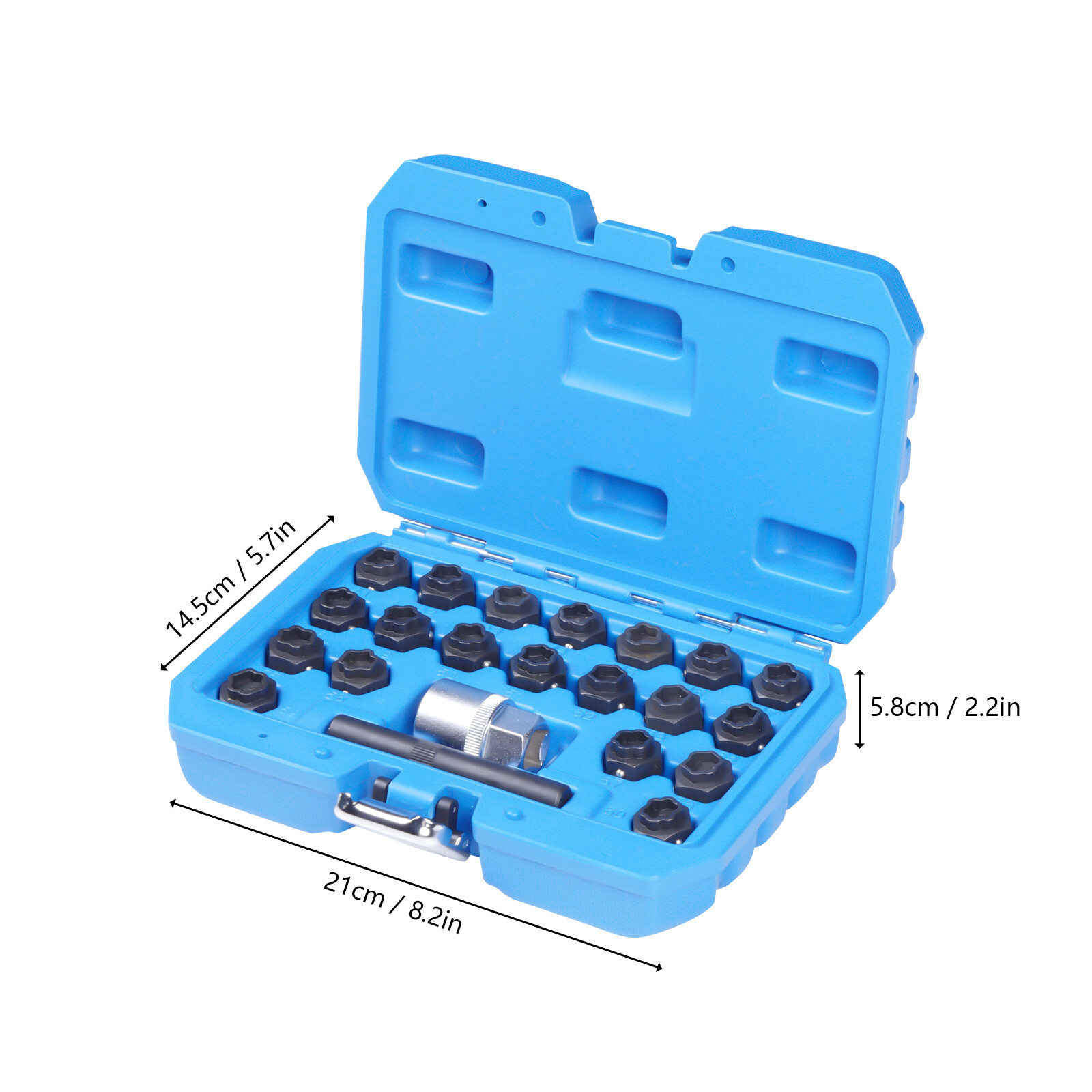 22pcs Universal Locking Lug Nut Master Key Set Wheel Lock Removal Tool NEW US