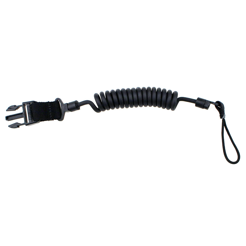 Tactical Secure Lanyard Spring Pistol Gun Sling Practical Security Leash
