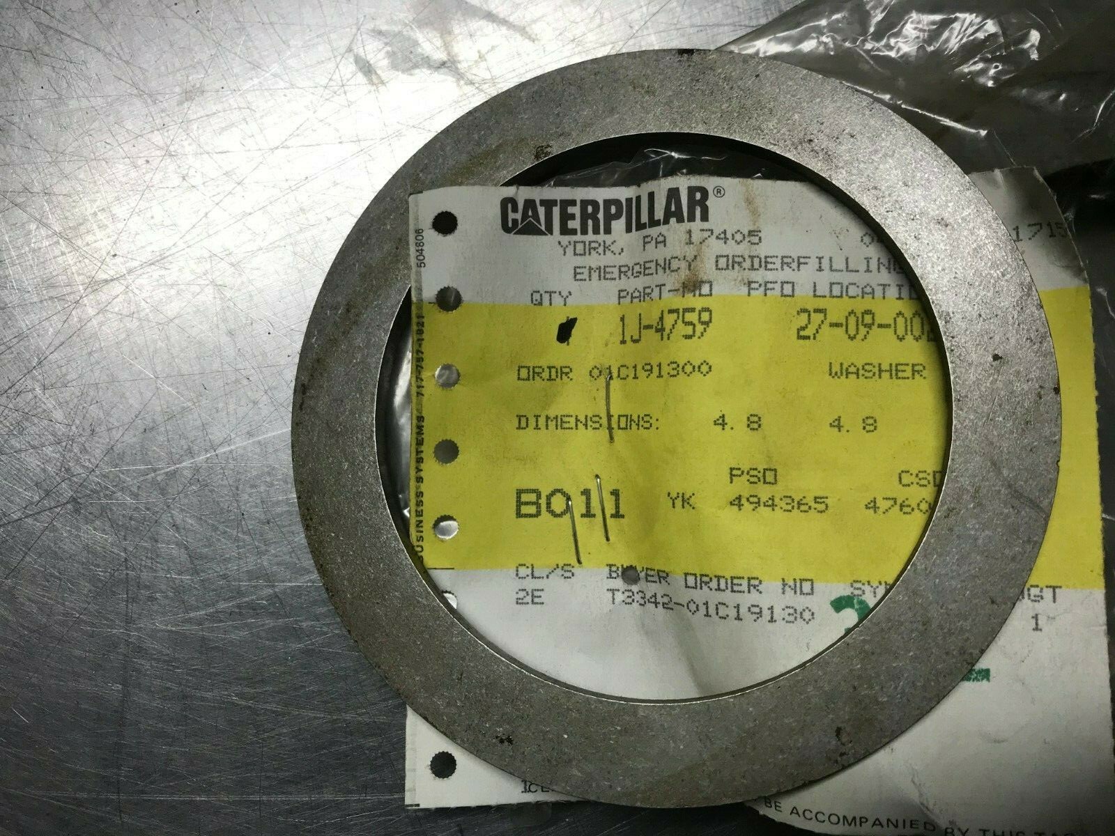 1J-4759 Genuine OEM  CAT   WASHER   Caterpillar 1J4759