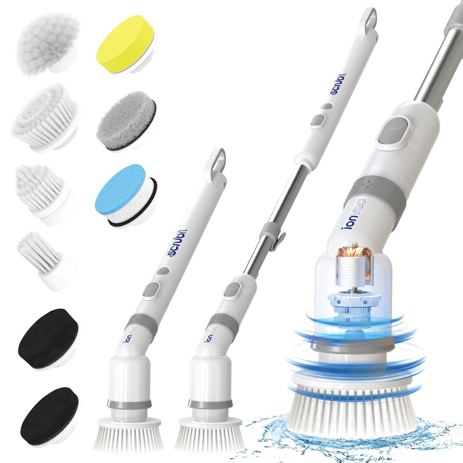 Ionvac Scrub It Electric Spin Scrubber, Multi-surface Rechargeable Cordless