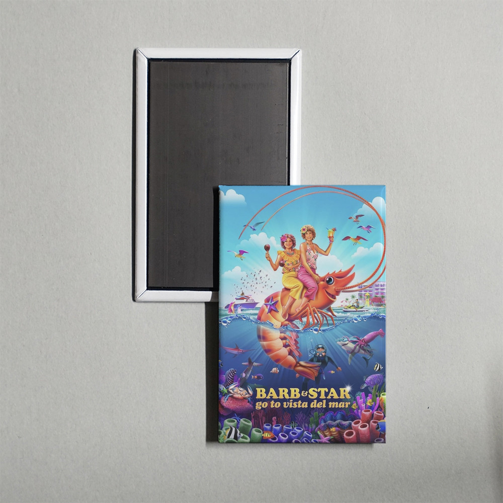 Barb & Star Go to Vista Del Mar Mini Movie Poster Fridge Locker Magnet