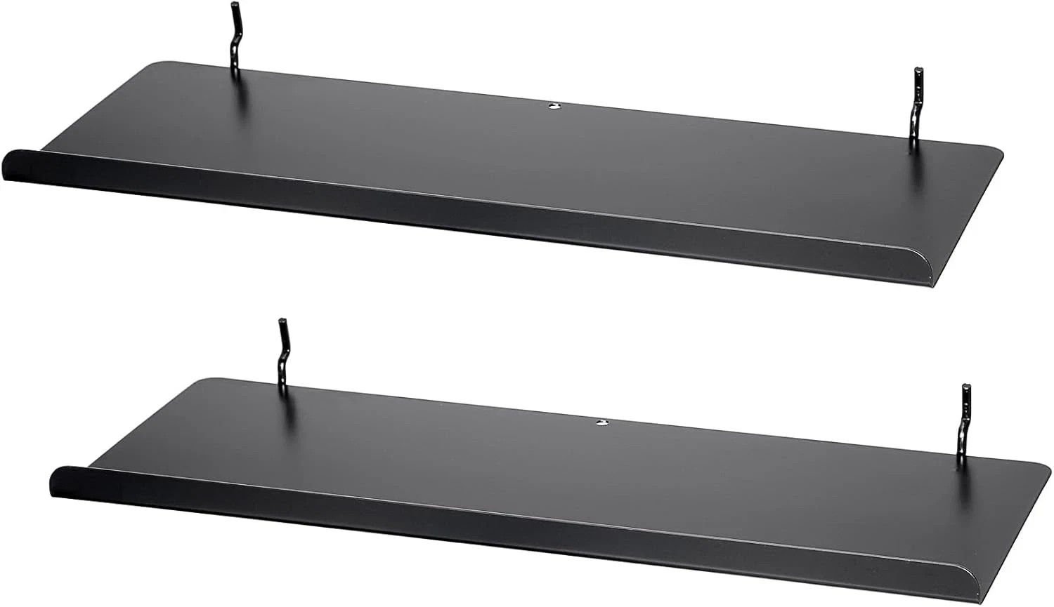 2 Pack Pegboard Shelves with Lip - 15x5.5 in Metal Shelf Pegboard Steel Tray