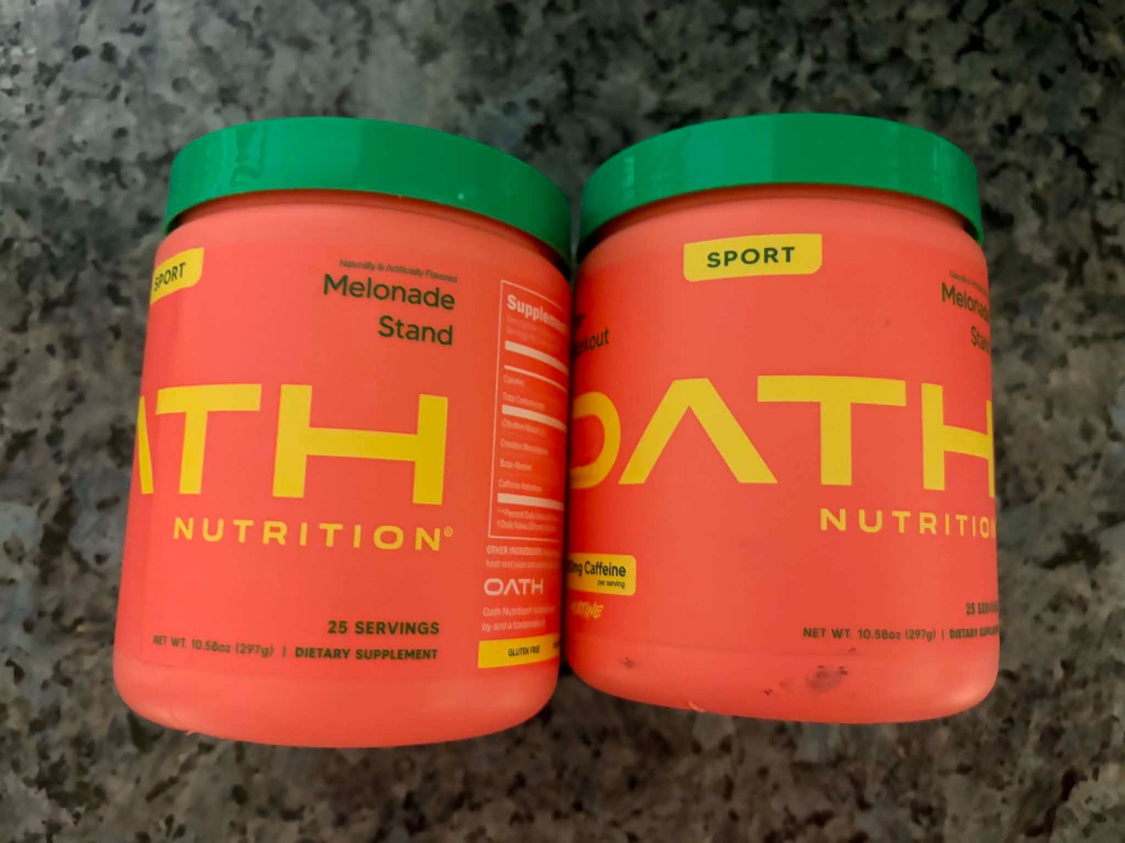 Oath Nutrition Pre Workout Sport Melonade Stand 10.58oz 2 Pack 25 Servings Each