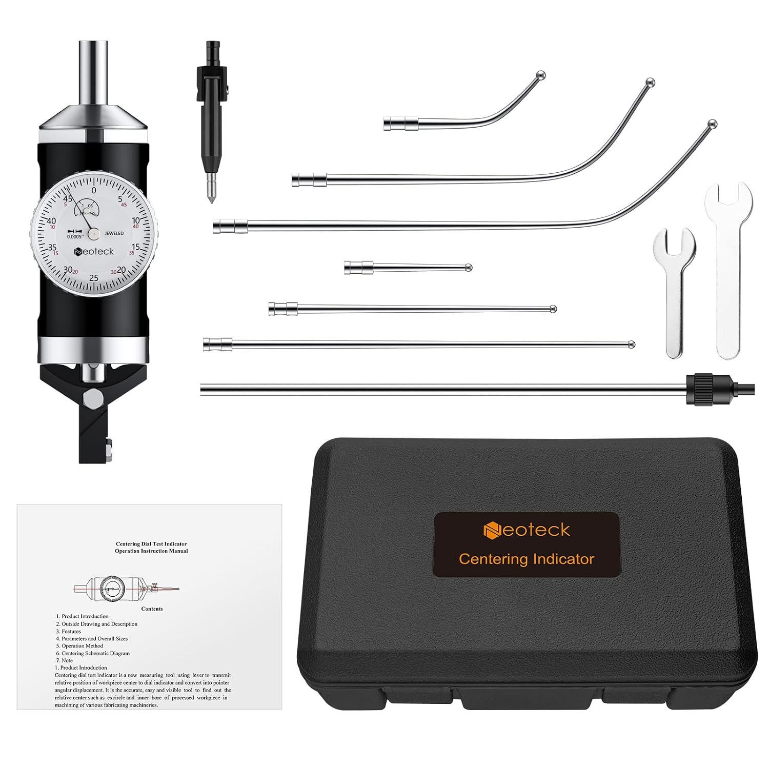 Coaxial Centering Indicator 0-0.15"/0.0005" Dial Indicator Set | Centering Test