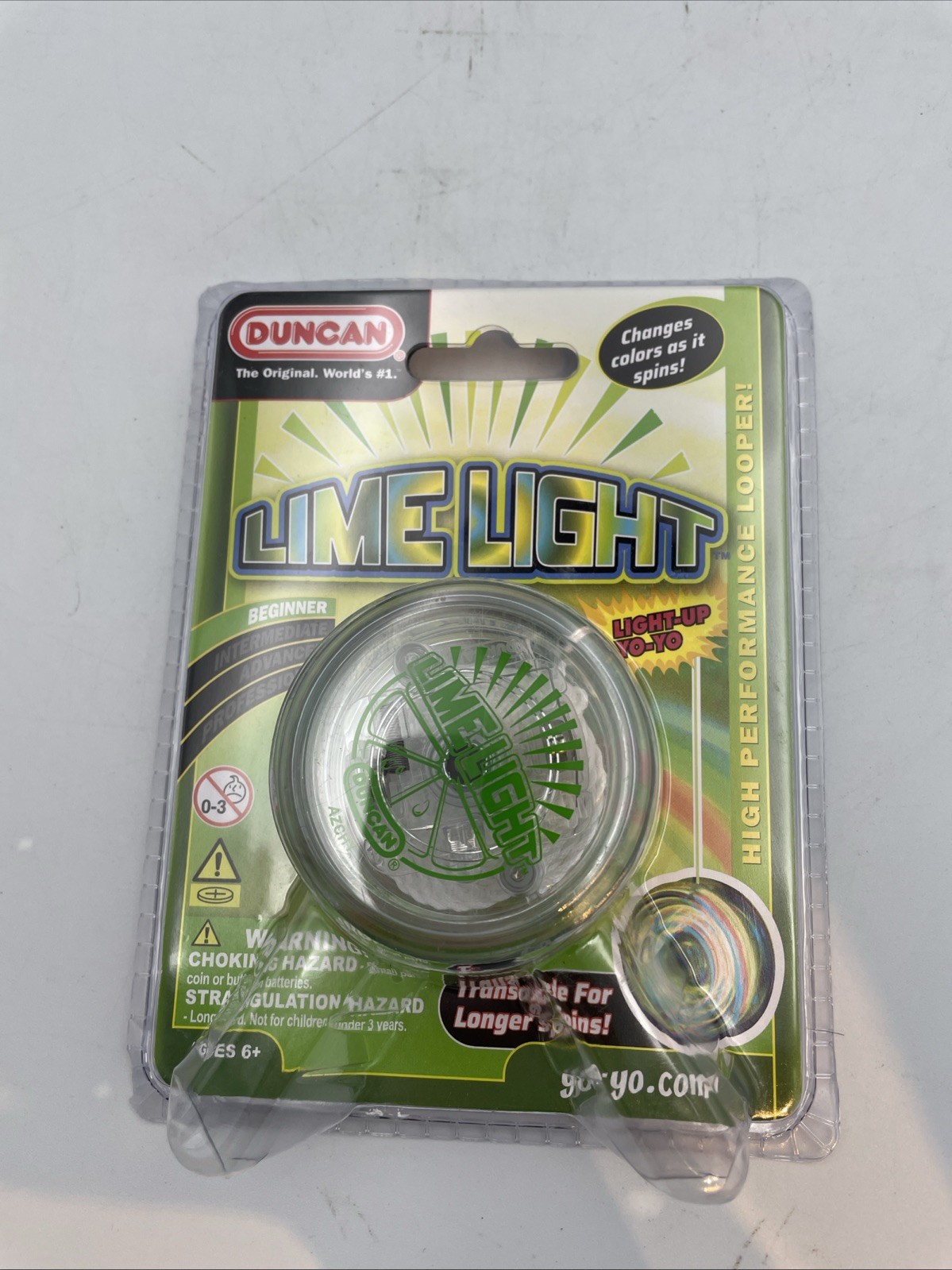 Duncan LIMELIGHT Beginner YO-YO Light-Up, Changes Color 2009 Green