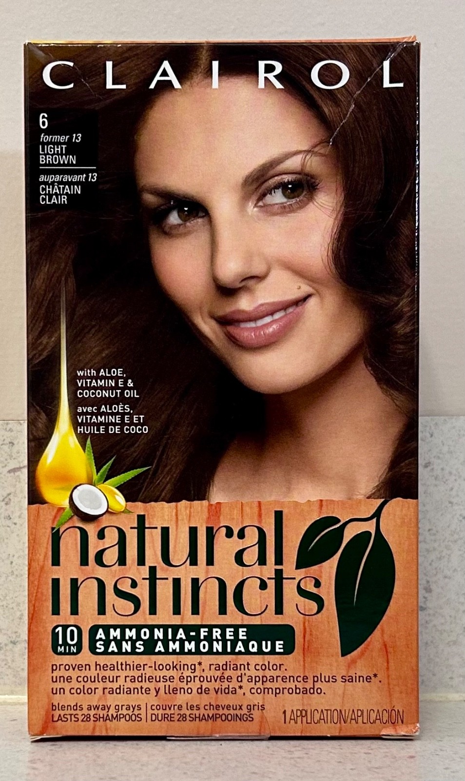 Clairol Natural Instincts Hair Color #6 (Former #13) LIGHT BROWN - New in Box