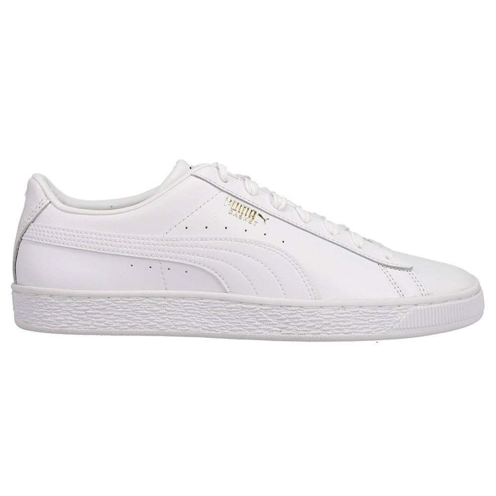 PUMA Basket Classic Xxi Lace Up  Womens White Sneakers Casual Shoes 381759-01