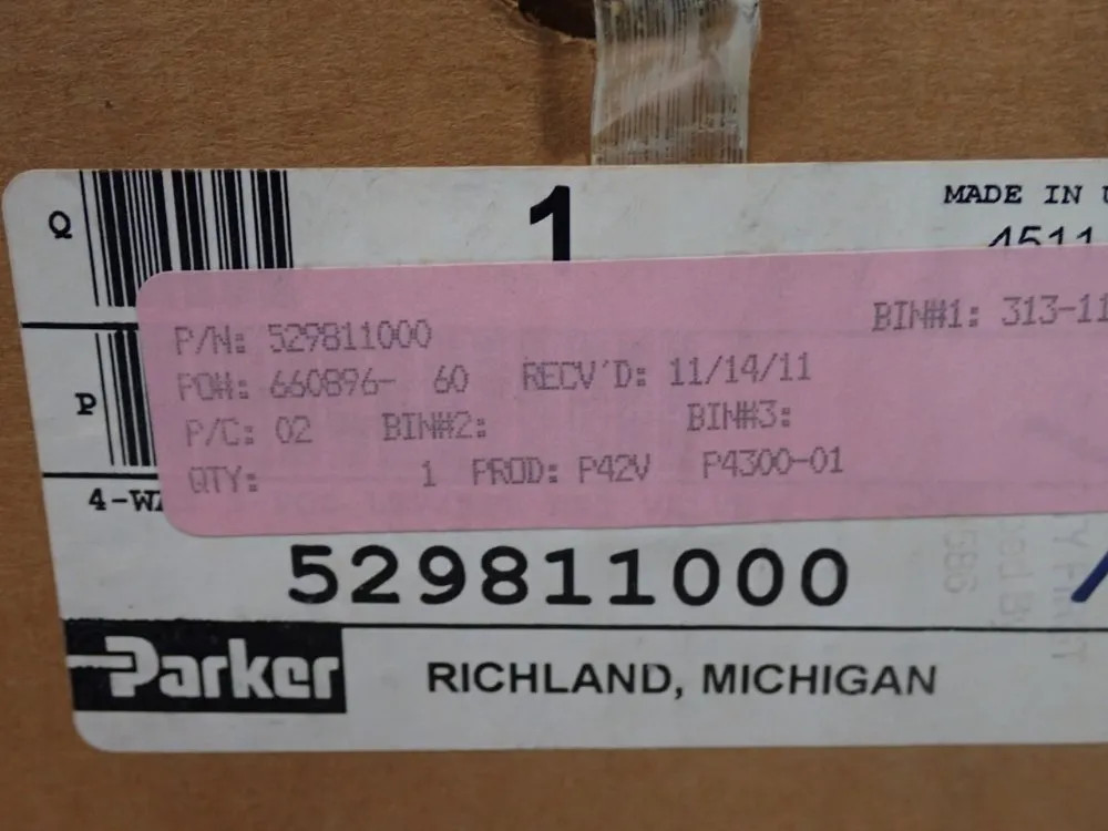 PARKER PNEUMATIC DIRECTIONAL SPOOL VALVE 529811000
