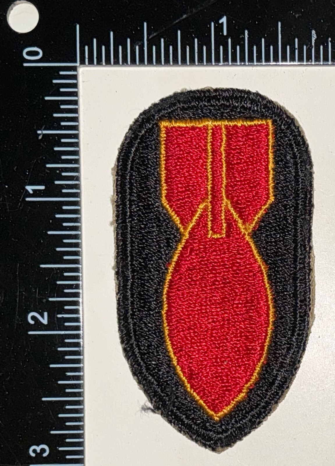 WWII US Army EOD Explosive Ordnance Disposal ORANGE EDGE Patch