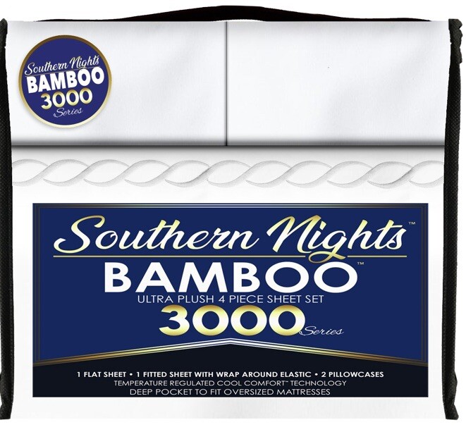 Southern Nights Bamboo 3000 4pc Sheet Set King Size