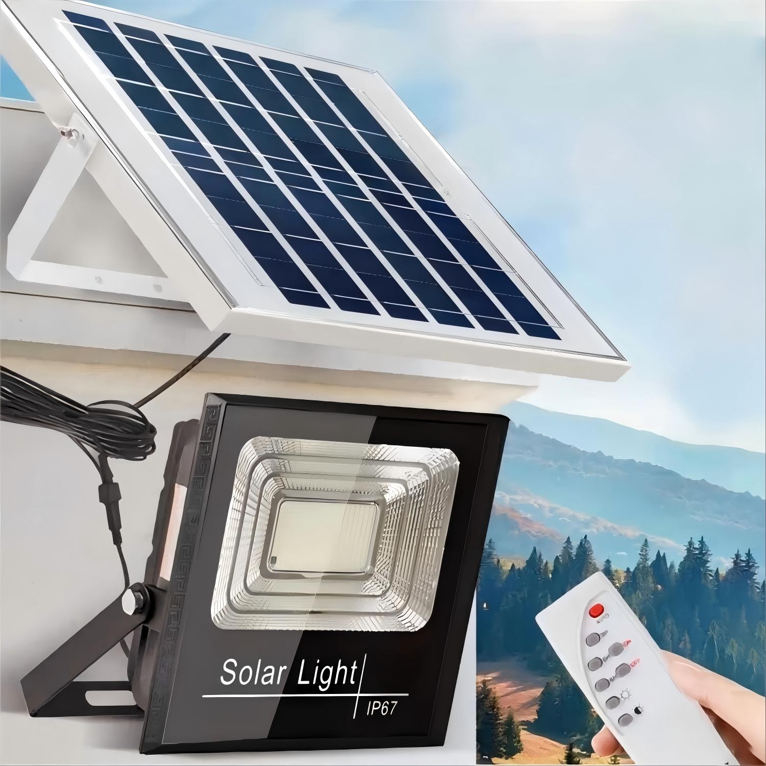 300W Outdoor LED Solar Security Light Street Flood Light Dusk to Dawn Wall Lamp
