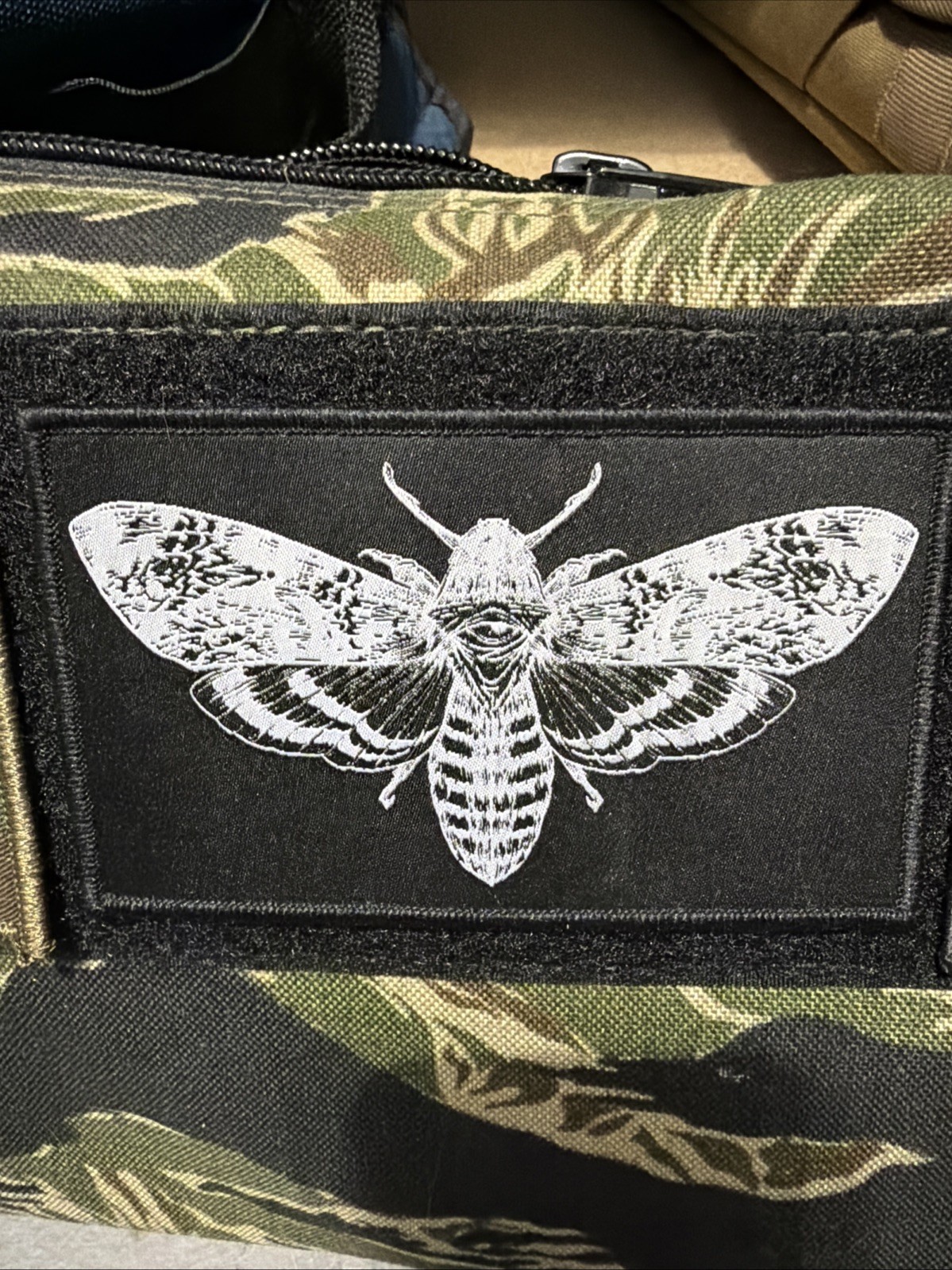 WhitePhosphor Moth As Above So Below XL Patch White Phosphor
