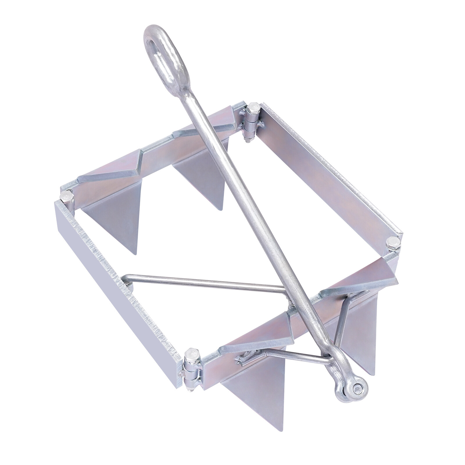 Boat Anchor Kit Sliding Cube Anchor 13lb Galvanized Steel For Boat Ship Foldable