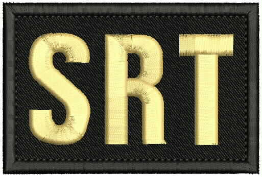 SRT EMBROIDERY PATCH 2 1/2X4'' VELCR@ ON BACK