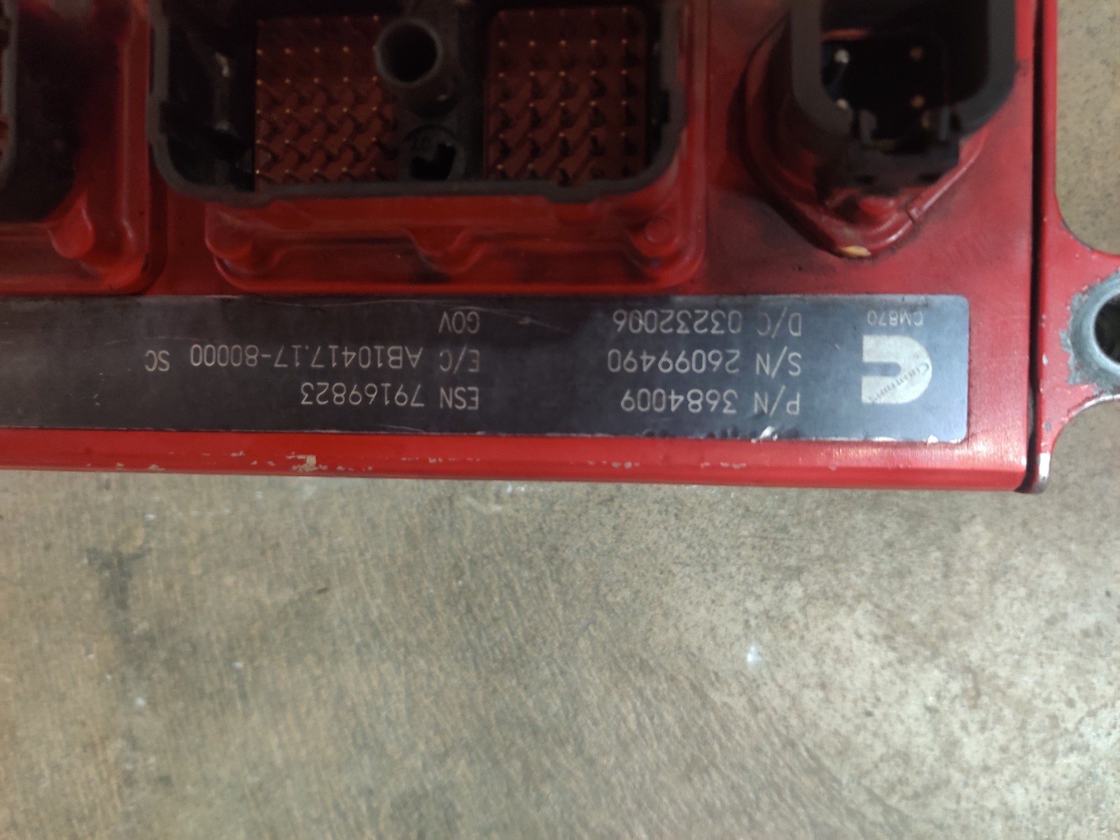 Cummins ISX Diesel Engine ECM, ECU, Engine Computer Module, 3684009,