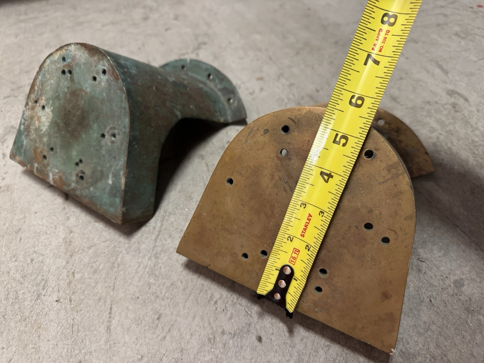 Pair Of Bronze Winch Bases
