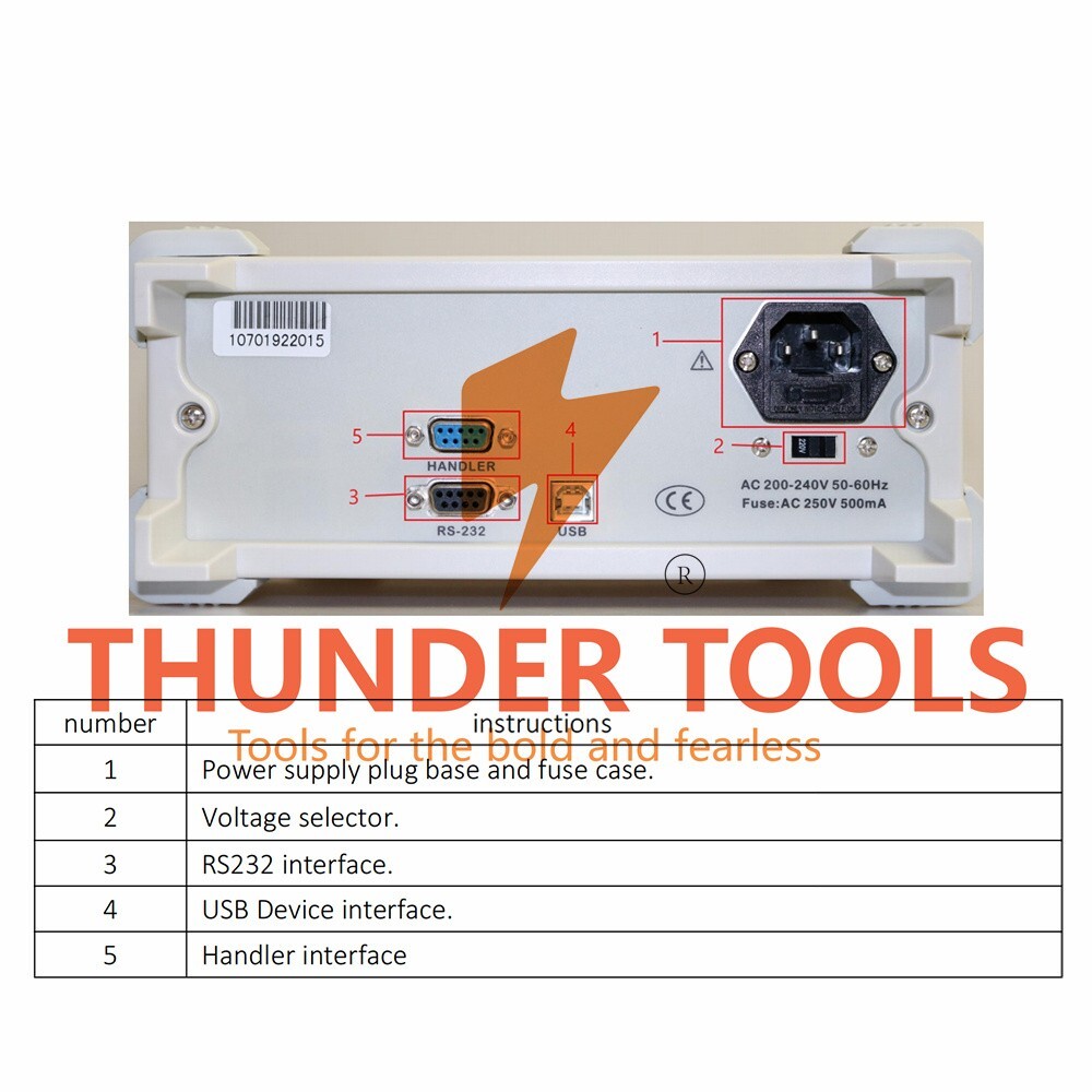 Thunder Tools Benchtop Digital LCR Meter 100Hz-10KHz High Precision