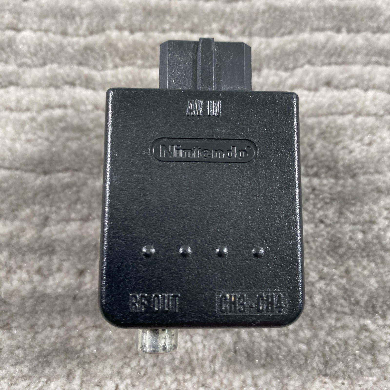 Nintendo 64 RF Modulator NUS-003 Black AV RF Adapter Made In Japan OEM Console