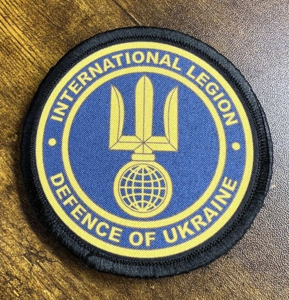 Full Color Ukrainian Army Morale Patch International Legion Defence of Ukraine