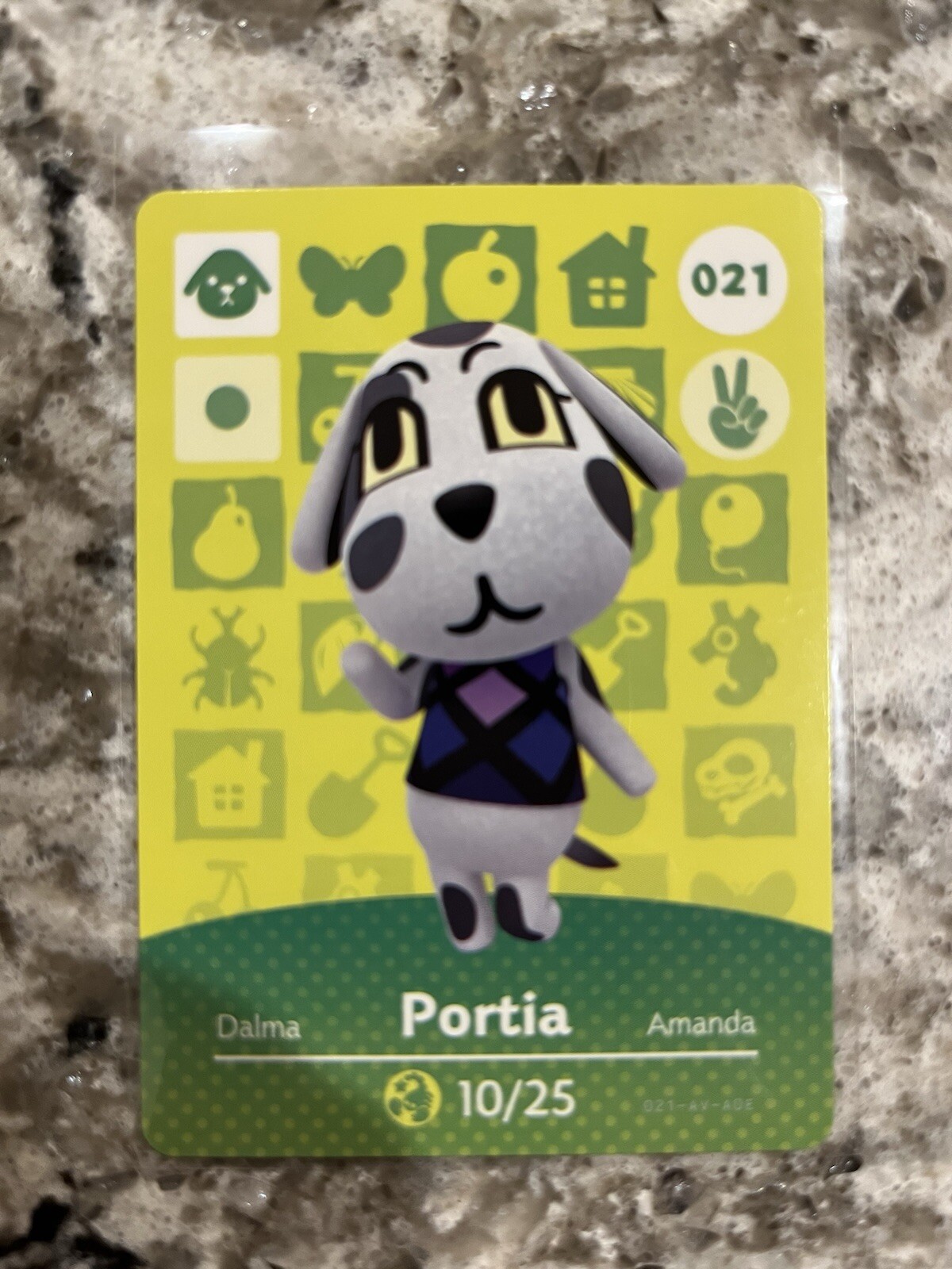 Nintendo Animal Crossing Amiibo Card Series 1 Portia 021 New Unused