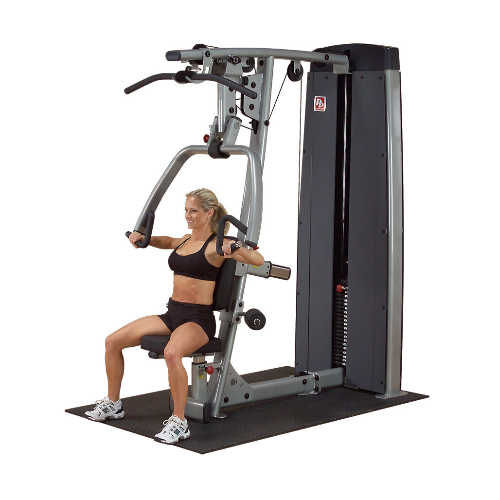 Body-Solid ProDual Press Arm Lat Machine with 210 lb. Stack