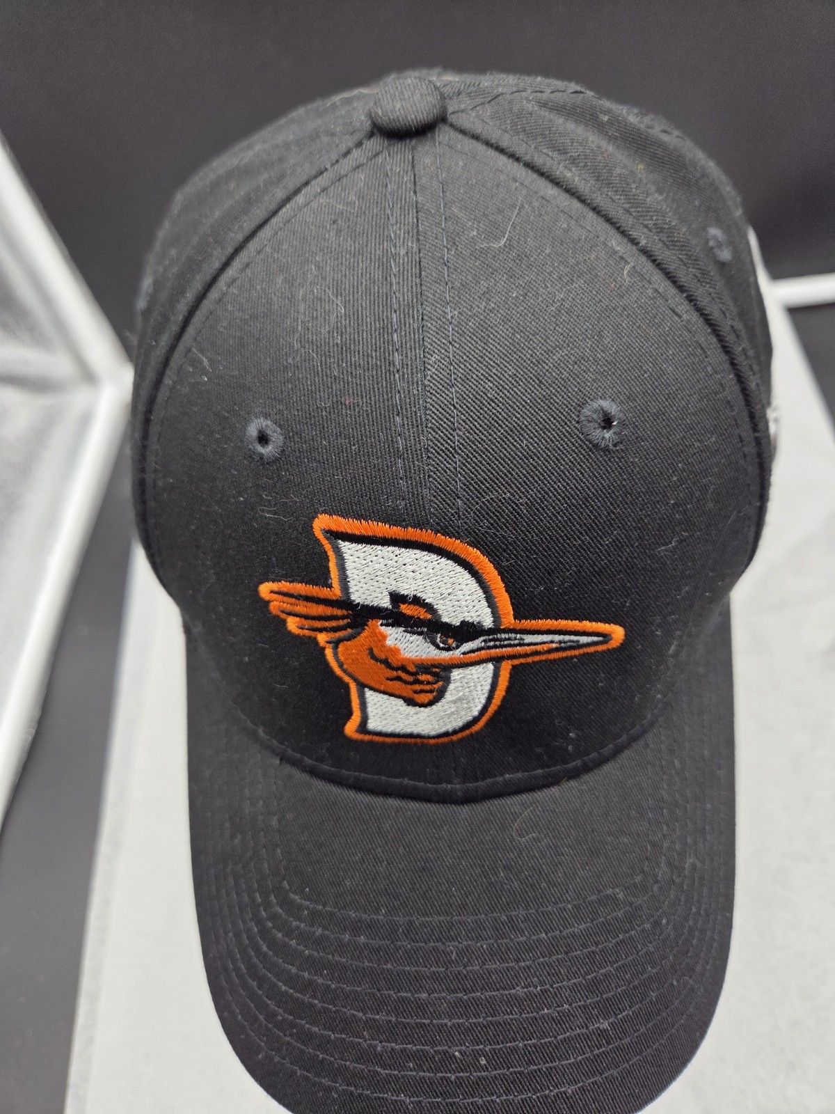 Delmarva Shorebirds New Era 9forty Hat Adjustable Black MiLB D Bird Logo Orioles