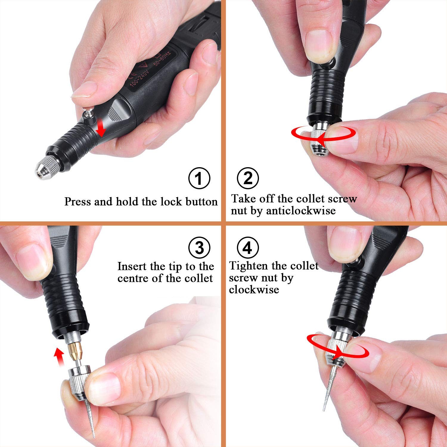 108 Pcs Engraving Tool Kit, Multi-Functional Electric Corded Micro Engraver E...