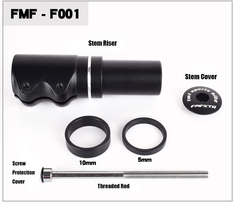 Bike Stem Riser, MTB Handlebar Risers Fork Stem Extender for 1-1/8" 115MM