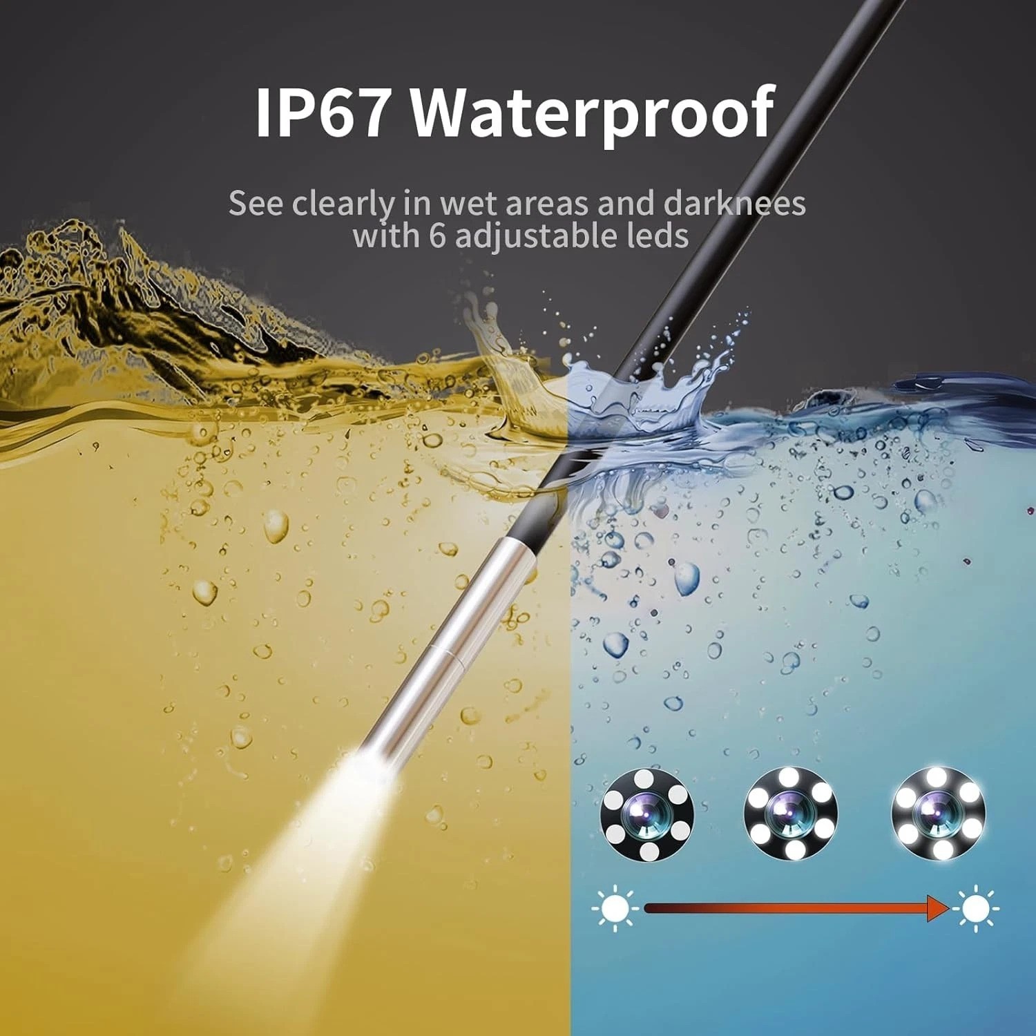 Versatile 3.9mm Borescope - 1920P HD, Adjustable Lights, Perfect for Mechanics