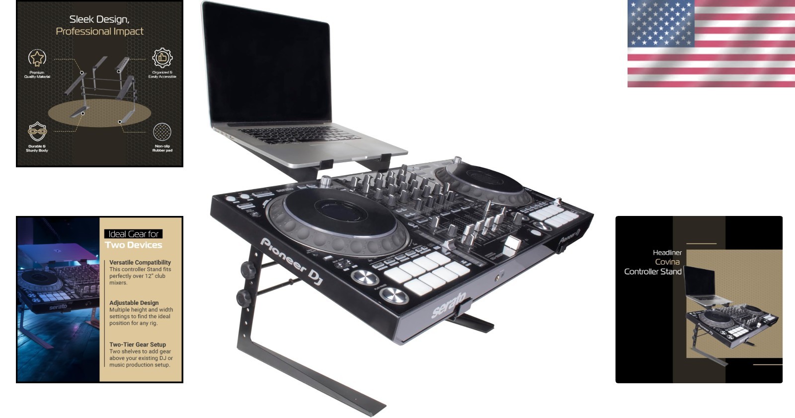 Professional DJ Stand - Compatible with Various Controllers^
