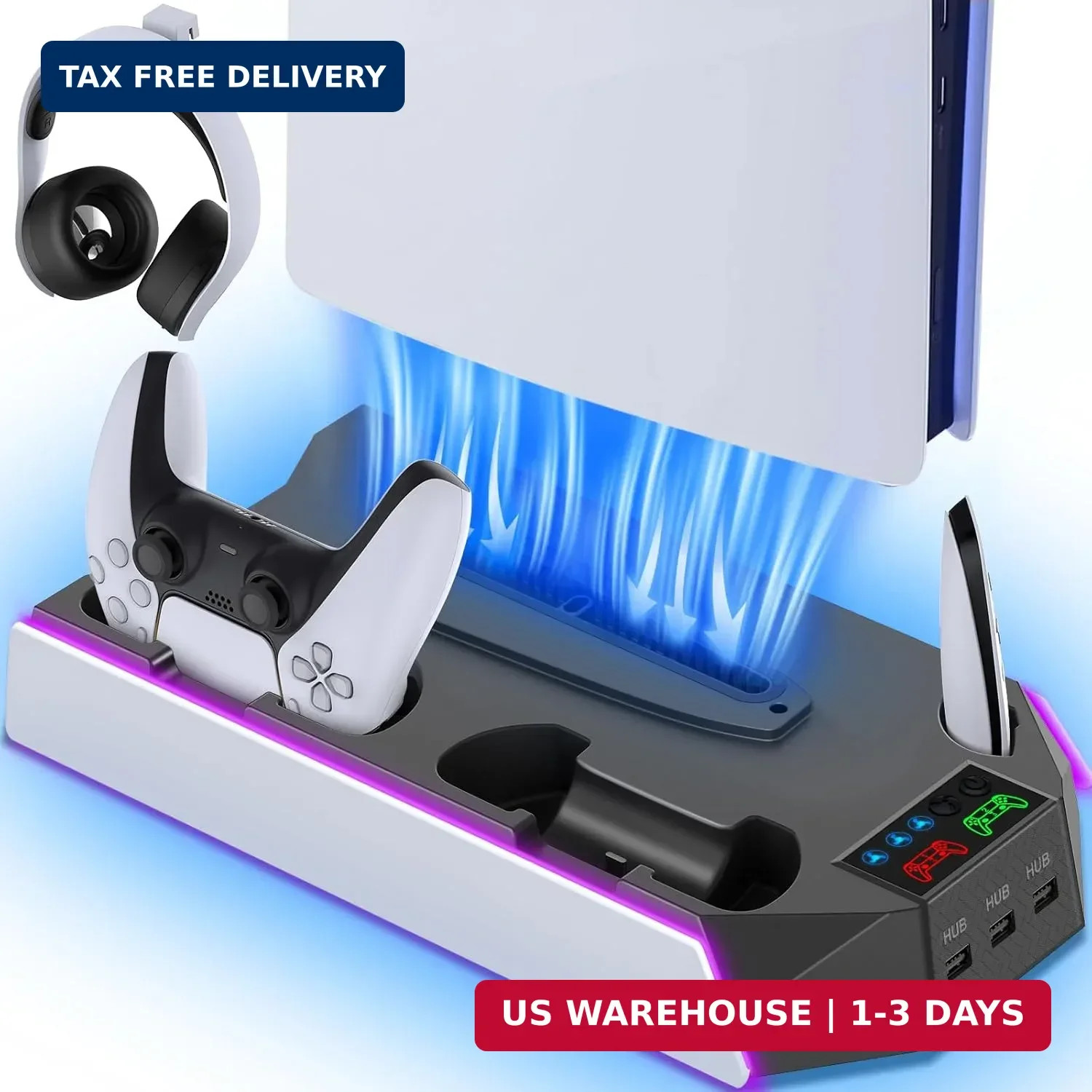 PS5/PS5-Slim-Cooling-Station-with-Controller-Charging-Station for PlayStation 5