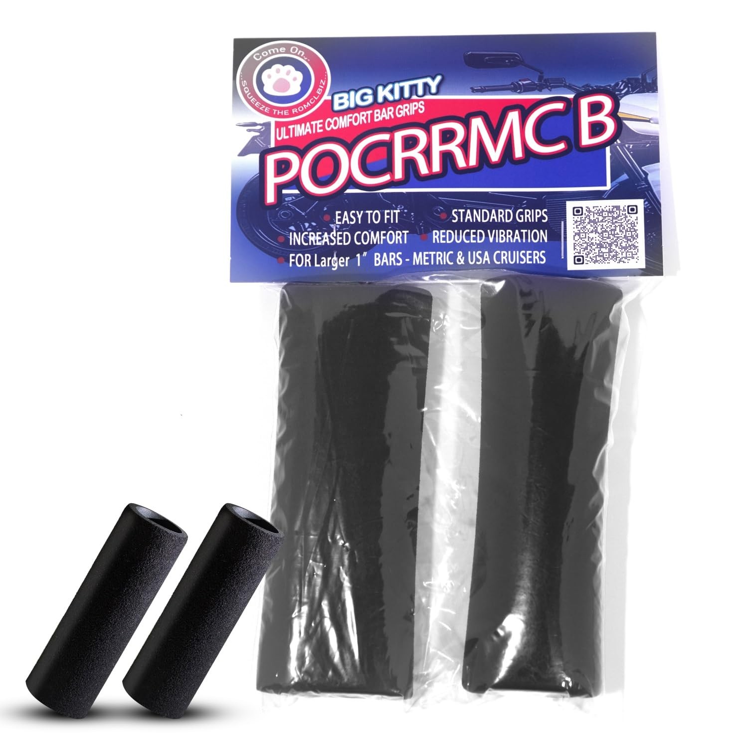 Motorcycle Handlebar Grips Foam Comfort Grips Universal Sponge Covers Anti-Sl...