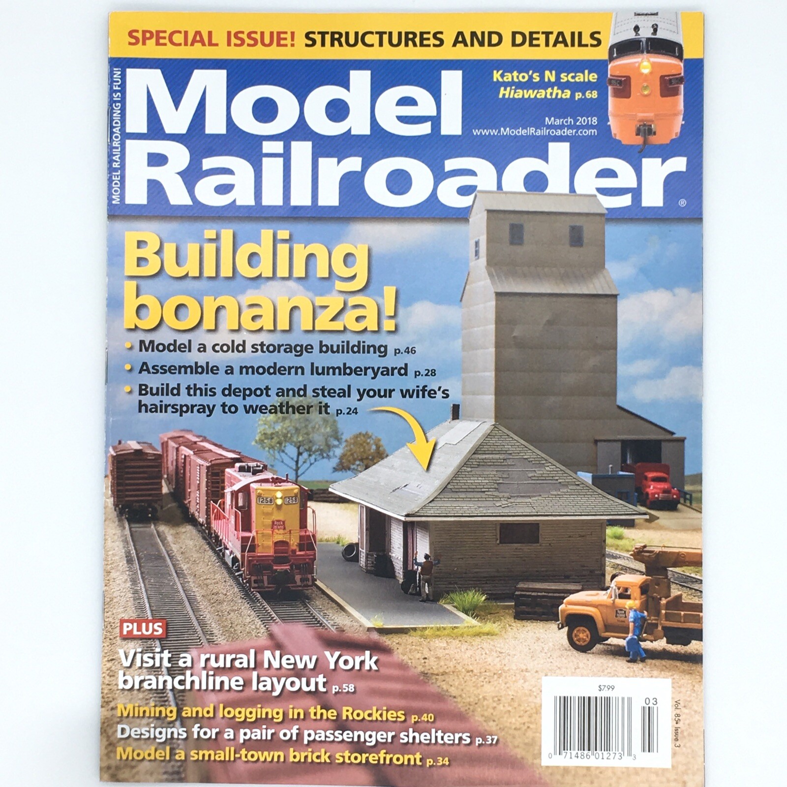 Model Railroader MAR 2018 Assemble Modern Lumberyard Rural NY Branchline Layout